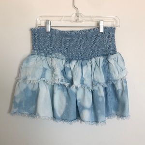 Aerie tie dye flowy mini skirt